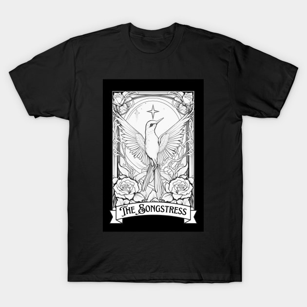 Songbird Tarot Card T-Shirt by Prism Chalk House